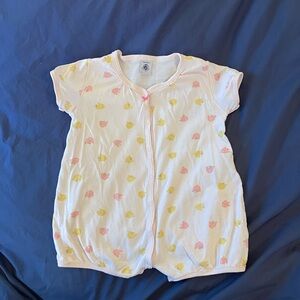 Petit Bateau Pink Pajama Romper - Size 2T